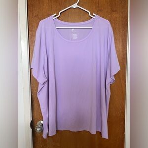 Light purple lavender lilac soft All In Motion athletic tee top 4X EUC